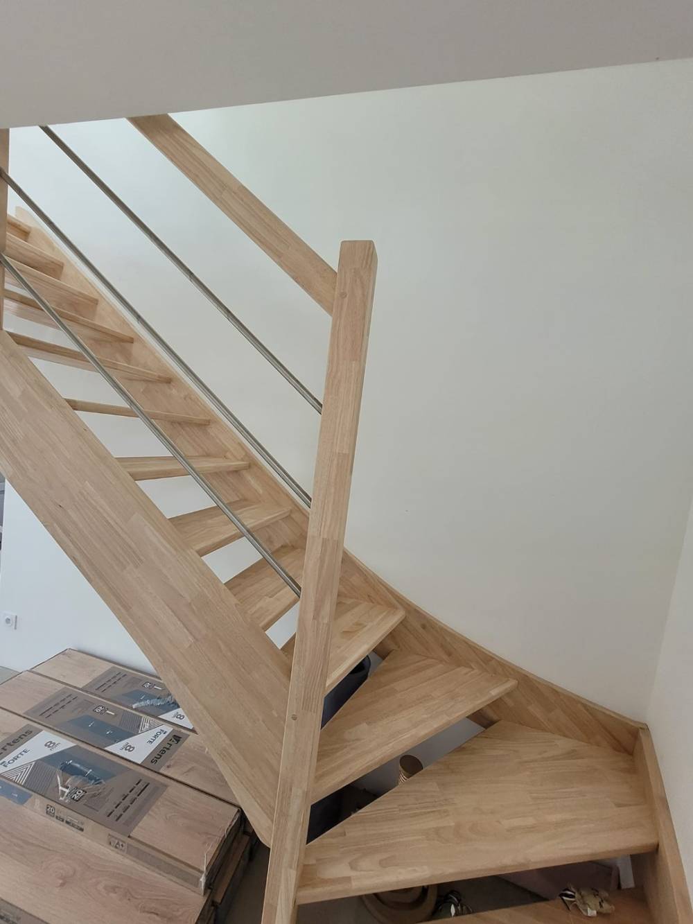 Escalier hévéa