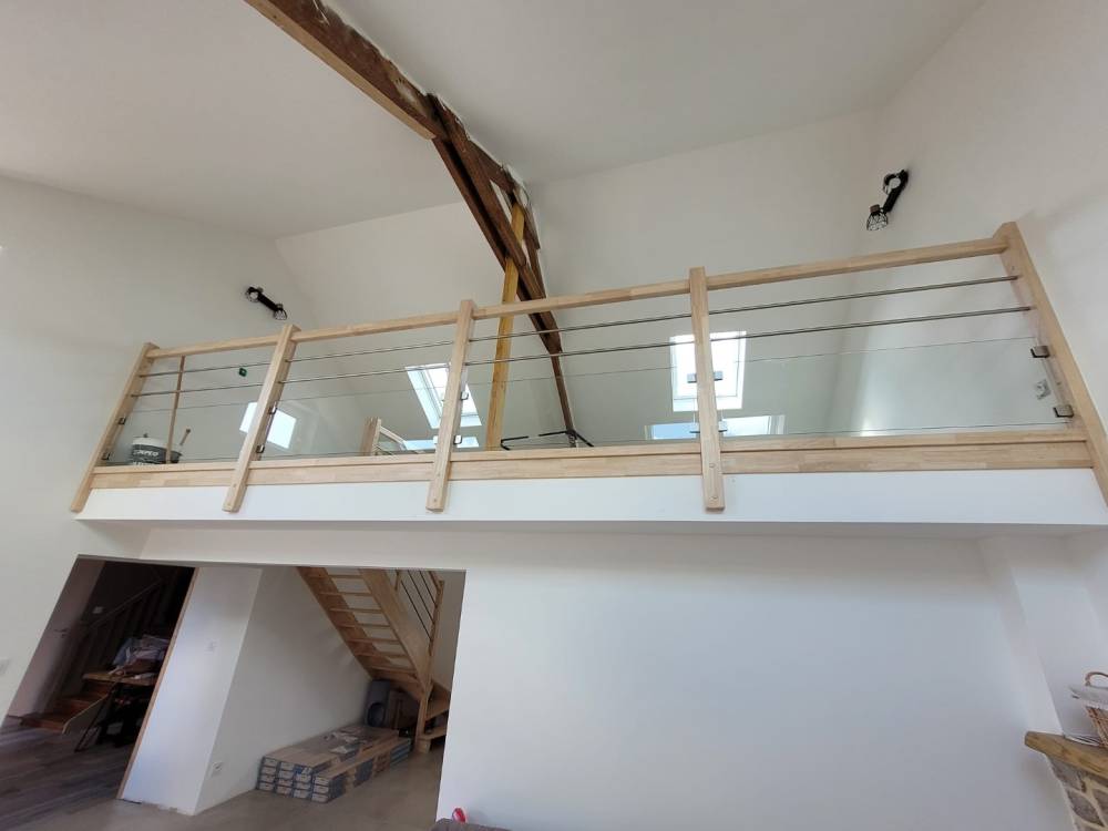 Escalier hévéa